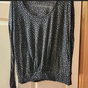 Gap Sheer Polka Dot Long Sleeve Top